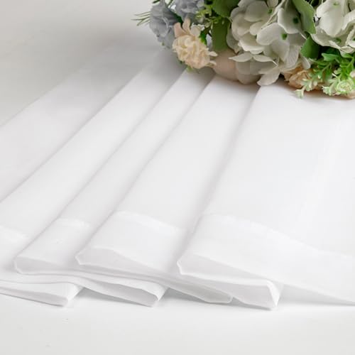 Sheer White Curtains 90 inches Long 2 Panels (White / 42"W x 90"L (Pack of 2))