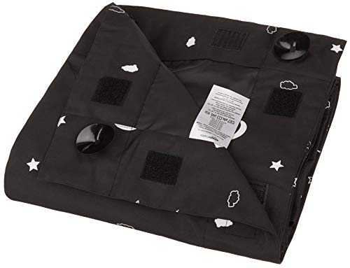 Portable Blackout Curtain Shade with Suction Cups for Window (Moon and Stars / 2-Pack)