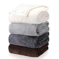 4 Pcs Fleece Throw Blanket (Gradient Gray)