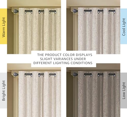 100% Blackout Linen Curtains 84" L Natural Grommet (Natural / 100"W x 84"L (Pack of 1))