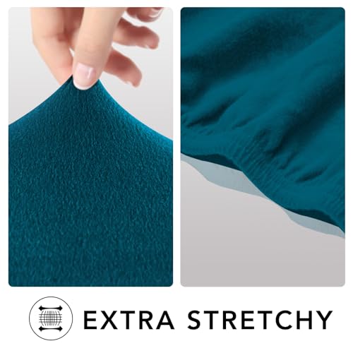 Super Stretch Sofa Slipcover (Small-XL Oversized Sofa / Peacock Blue)