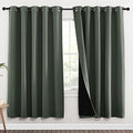 100% Blackout Window Curtain Panels (Dark Mallard / 70"W x 72"L (Pack of 2))