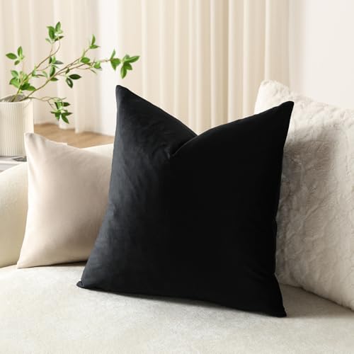 Euro Sham Covers 26x26 Black (Caviar / 26" x 26" (Pack of 2))