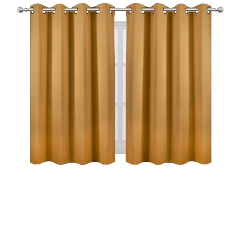 Mustard Yellow Thermal Blackout Curtains (Mustard Yellow / 52"W x 45"L (Pack of 2))