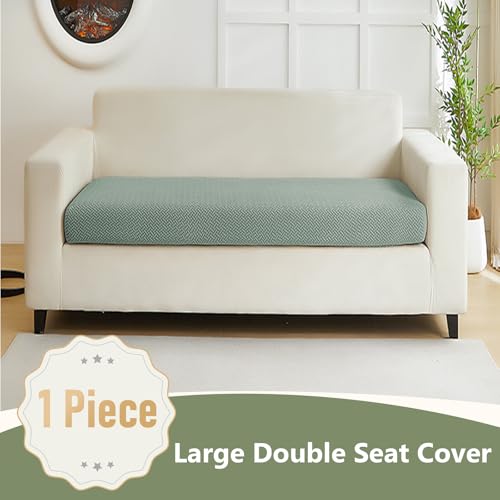 Couch Cushion Covers for Sofa Couch Covers Wear (Texture-green / Large Double Seat Cover)