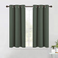 Short Blackout Curtains Noise Reducing (Dark Mallard / 42"W x 45"L (Pack of 2))