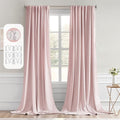 Light Pink Back Tab Blackout Curtains 52x102 Inch Long 2 Panels Set (Light Pink / 52"W x 102"L (Pack of 2))