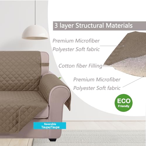 Reversible Recliner Chair Covers (Taupe/Taupe / 23''armchair)