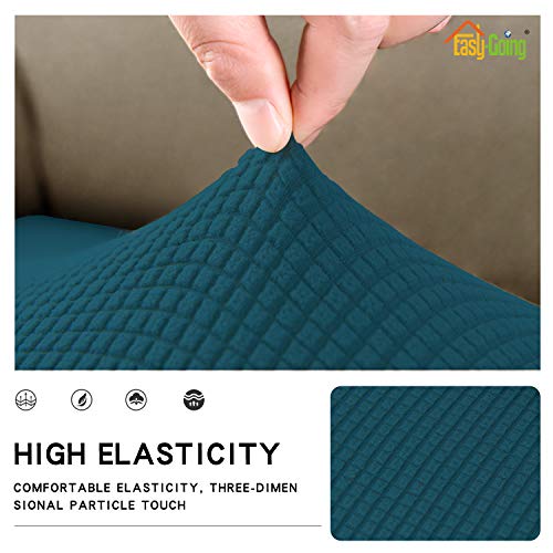 Stretch 1 Piece Oversized Couch Cushion Cover for Sofa (X Large / Peacock Blue)