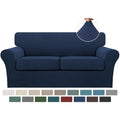 3 Piece Sofa Covers for 2 Cushion Couch Sofa Slipcover Soft Couch Cover for Dogs (Sofa (2 Cushion) / Navy)