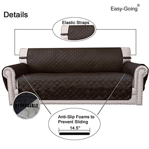 Reversible Couch Cover (Chocolate/Beige / Large Sofa)