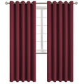 Burgundy Blackout Curtains for Living Room 84 Inch Long (Burgundy / 70"W x 84"L (Pack of 2))