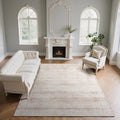 8x10 Washable Area Rugs for Living Room (8' x 10' (Rectangular) / White-orange-light Pink)