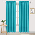 Blackout Curtains for Bedroom Living Room 52 x 84 Inch Long Turquoise (Turquoise / 52"W x 84"L (Pack of 2))