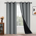 Dove Grey 100% Blackout Curtains 84 Inches Long 42" Wide 2 Panel (42"W x 84"L (Pack of 2) / Dove Grey)