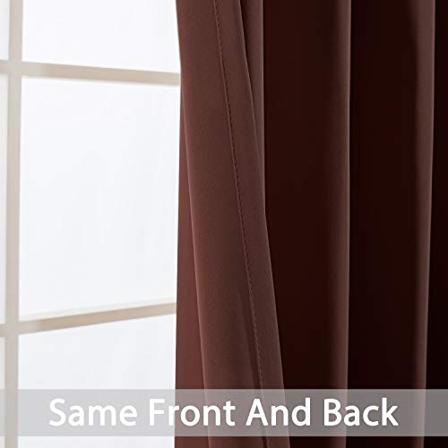 Chocolate Brown Room Darkening Curtains 84 inch Sliding Door Drapes (Chocolate Brown / 100"W x 84"L (Pack of 1))