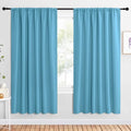 2 Panels Blackout Curtains (Teal Blue / 62"W x 72"L (Pack of 2))