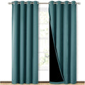 Complete 100% Blackout Curtain Set (Sea Teal / 52"W x 84"L (Pack of 2))