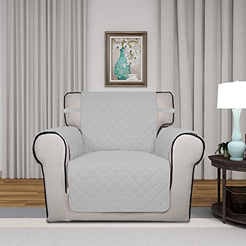 Reversible Chair Sofa Cover Dog Couch Covers for Sofa (Small / Light Gray/Ivory)
