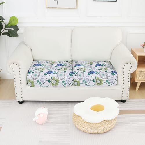 Printed Couch Cushion Covers (Light Green / Seat 2 Pack)