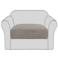 Stretch Couch Cushion Covers Individual Seat Sofa Chair Slipcovers Cushion Protector Cover Featuring Jacquard Textured Twill Fabric (Taupe)