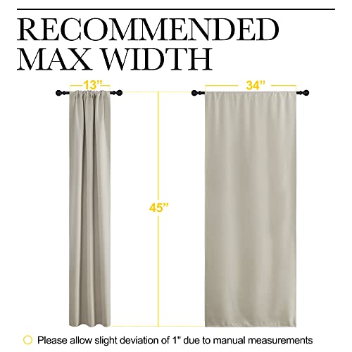 Blackout Curtains for Living Curtains (Natural / 34"W x 45"L (Pack of 2))