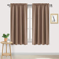 Blackout Curtains for Bedroom Living Room 52 x 63 Inch Long Khaki (Khaki / 52"W x 63"L (Pack of 2))
