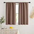 Blackout French Door Window Curtain Coverings (Mocha / 29"W x 45"L (Pack of 2))