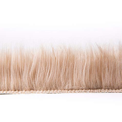 Ashler Faux Fur Rug (2'11" x 2' (Rectangular) / C-beige)