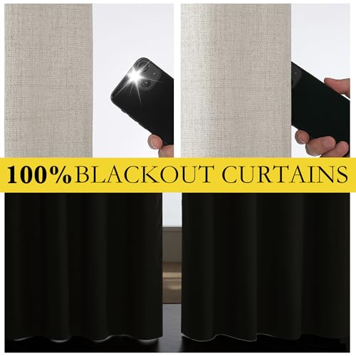 Brich Vintage Open Linen Weave Flax Thermal Curtains (52"W x 102"L (Pack of 2) / Brich)