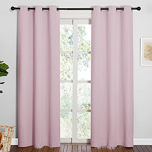 Baby Pink Blackout Curtains for Nursery 42" w x 84" L 2 Panels (Baby Pink / 42"W x 84"L (Pack of 2))