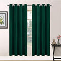 Room Darkening Curtains 52x72 inch Length Dark Green (Dark Green / 52"W x 72"L (Pack of 2))