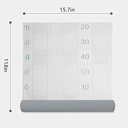 Gray Self Adhesive Wallpaper Film Stick Paper Easy to Apply (Gray / 15.7" x 118")
