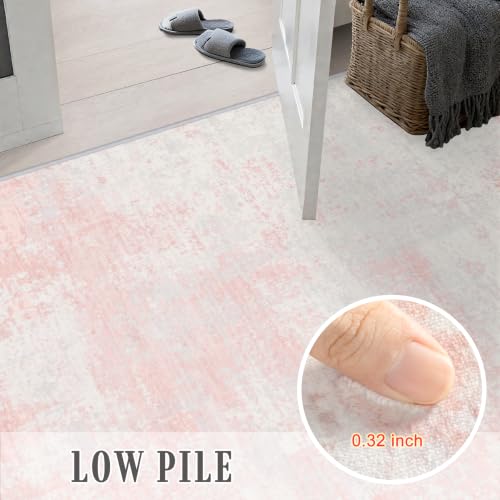Area Rug Living Room (Pink White / 4' x 4' (Square))