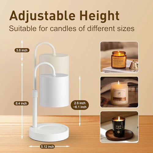 Dimmable Candle Warmer Lamp with Timer (White)
