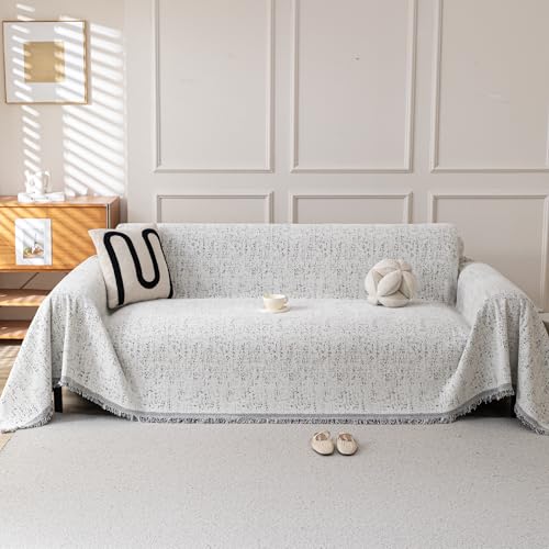 Couch Cover for Sofa (Speckled Grey / 71*134 inch)