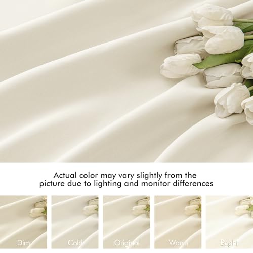 Birch Back Tab Blackout Curtains 52x90 Inch Long 2 Panels Set (Birch / 52"W x 90"L (Pack of 2))