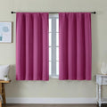 Ava Hot Pink Short Blackout Curtains for Bedroom 45 Inches Long 2 Panels Set (Hot Pink / 40"W x 45"L (Pack of 2))