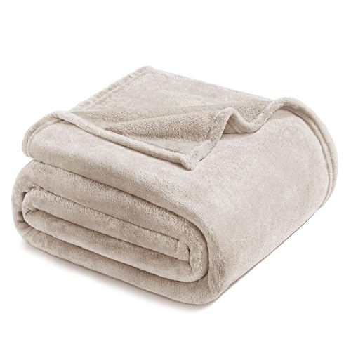 Soft Large Fleece Throw Blanket for Couch (Camel / Throw XL (50" x 70"))