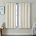 Ava Light Beige Short Light Filtering Curtains for Bedroom 54 Inches Long 2 Panels Set (Light Beige / 40"W x 54"L (Pack of 2))