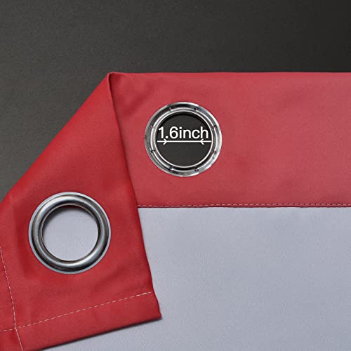 Red Black Ombre Curtains 52x36 Inche Long 2 (52"W x 36"L (Pack of 2) / Red and Black)