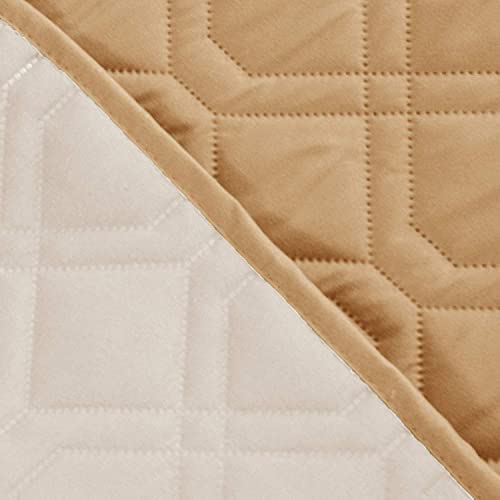 Waterproof Dog Bed Blankets Cover for Bed Couch Sofa Reversible (30x70 Inch (Pack of 1) / Sand+beige)