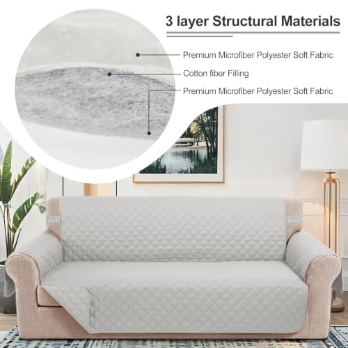 Reversible Recliner Chair Covers (Light Grey/Light Grey / 23'' Chair)