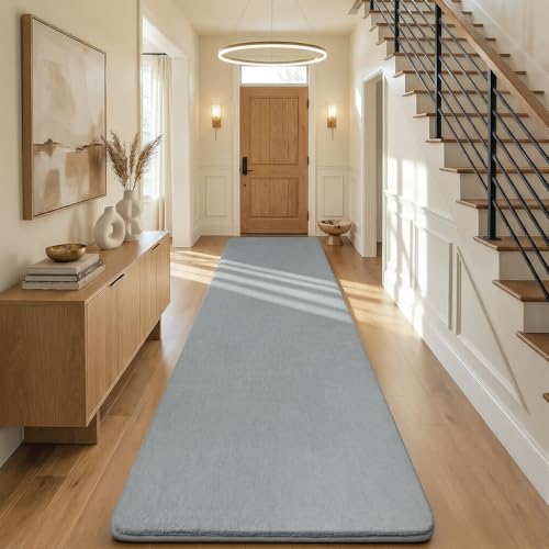 Modern Soft Hallway Runner Rug (3' x 10' (Runner) / Grey)