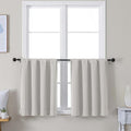 Ava Natural Short 30 Inches Blackout Curtain 2 Panels Set (Natural / 30"W x 30"L (Pack of 2))