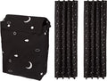 Portable Blackout Curtain Shade with Suction Cups for Window (Moon and Stars / 2-Pack)