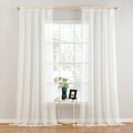 2 Panels Sheer Curtains for Living Room 54 X 120 Inches Ivory (Ivory / 54"W x 120"L (Pack of 2))