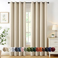 Blackout Curtains for Bedroom 2 Panels 50 x 84 Inch Long Cream Beige (Cream Beige / 50"W x 84"L (Pack of 2))