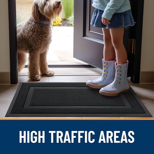 Front Door Mat Outside 47x17 (Jet Black / 47" x 17")