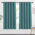 66 Inch Long Blackout Curtains for Bedroom Living Room (Sea Teal / 66"W x 66"L (Pack of 1))